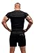 FUXERT Sauna Shirt for Men Sweat Sauna Suit for Gym Exercise Compression Shirt Workout Shapewear (SOBK XL)