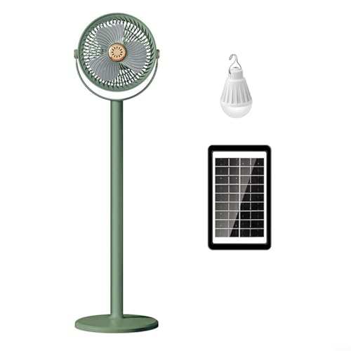 Ventilador solar de pie recargable portátil de sobremesa con conector USB ajustable 2
