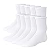 Hanes Uniforme, blanco liso, calcetines de punto para niñas, 10 pares