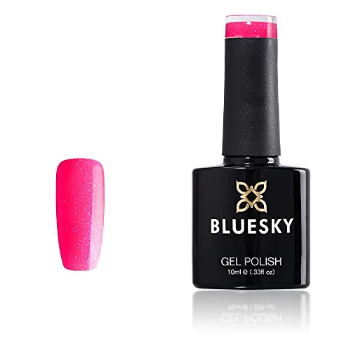 Bluesky Gel Nail Polish, Bright Neon Pink Xk10, 10 ml (Requires Drying Under UV LED Lamp)