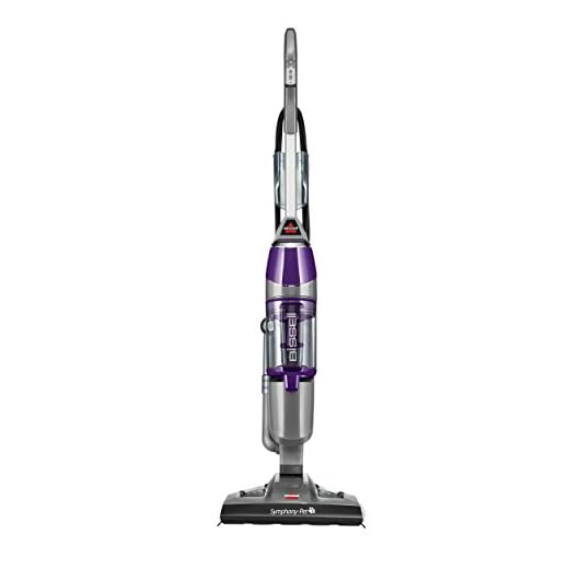 Bissell Symphony Pet Steam Mop and Steam Vacuum Cleaner for Hardwood and Tile Floors, with Microfiber Mop Pads, 1543A,Purple