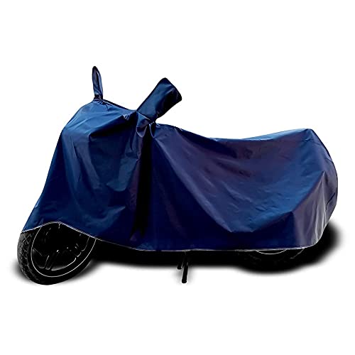 Bhoomika Bike Cover Compabilty R15 V4 with Water Resistant and Dust Proof Premium Polyester Fabric (Blue Stipe)