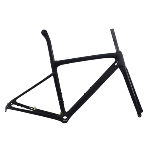 Genérico Bicicleta de Carretera con Cuadro Fibra Carbono Mate Brillante, Eje pasante y Frenos Disco. Ultraligera, 850 g(Matt Finish,560mm)