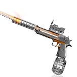 UROINT Electric Water Gun for Kids, Powerful Automatic Water Pistol Blaster Toys with Led Light, Transparent Squirt Gun Electric Long Range Pool Party Gift for Adult Boys Girls (Desert Eagle Black)