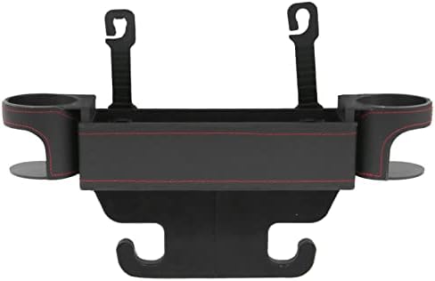 Jeyaic Multifunctional Car Seat Slot Storage Box with Two Cup Holder Car Rear Seat Headrest Storage Box Backseat Car Organizer DIY Position Universal