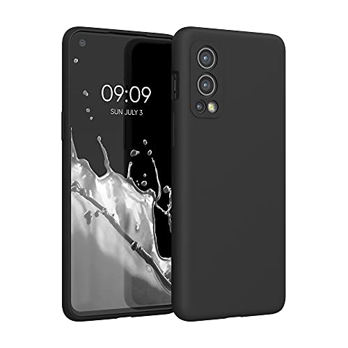 kwmobile Housse Compatible avec OnePlus Nord 2 5G Coque - Housse de téléphone Protection Souple en TPU Silicone - Noir