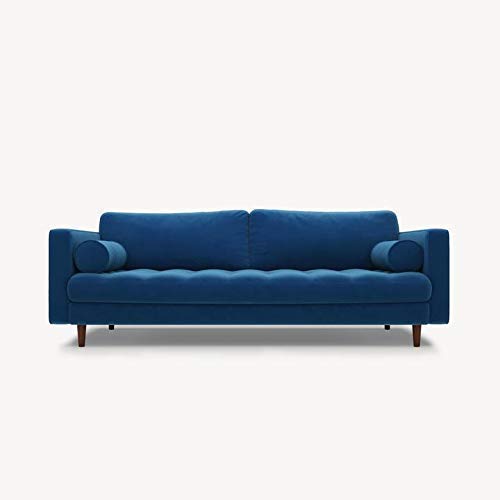 RUBEZA Harper Scott Canapé 3 places en velours Bleu