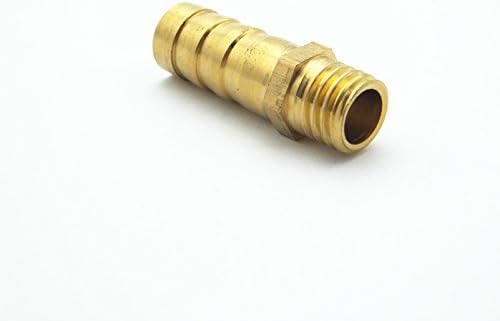 10mmホース x M10*1.5mm オスメトリックねじ 真鍮 バーブ付きパイプ継手 カプラ コネクタ 燃料ガス水用 JVKQRF