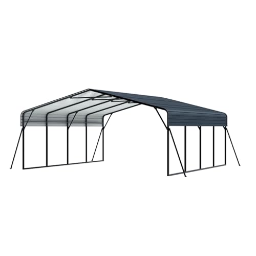 SDLANCH 20x20 FT Heavy Duty Metal Carport, All-Season Galvanized Steel