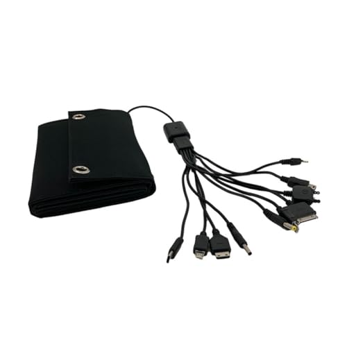 GALPADA Cargador Solar Plegable Estación Energía Portátil con Puertos USB para Viajes Camping Acampada