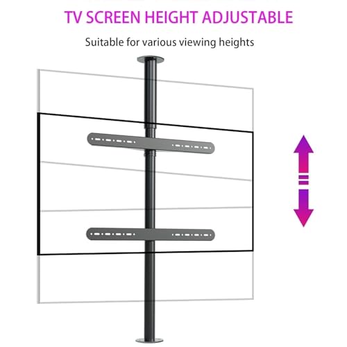 Support de sol pour cadre de TV LCD pivotant et réglable au plafond - 4