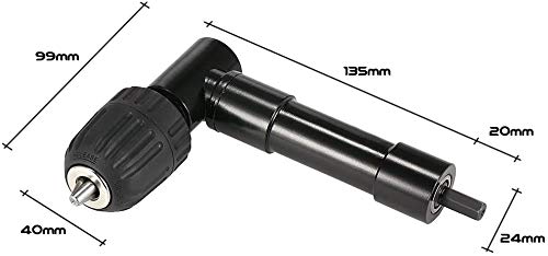 90 Degree Angle Drill, Gearwoo 0.8-10Mm Right Angle Bend Extension 8Mm Hex Shank Professional Cordless Drill Attachment Adapter #TOP4