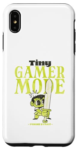 Carcasa para iPhone XS MAX Tiny Gamer Mode, Reproductor de Videojuegos Retro, Aventura para niños