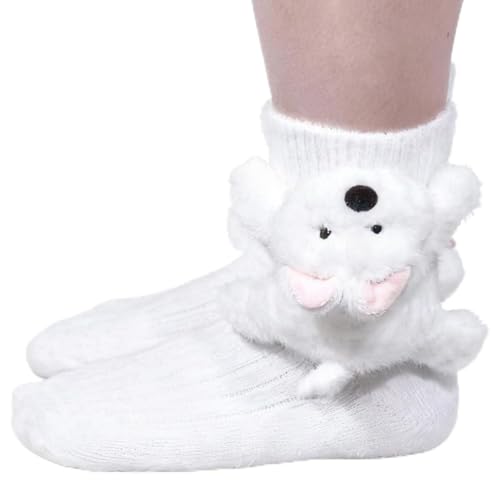 Image of Sloth Socks for Women, Cute 3D Fuzzy Socks, Christmas Stocking Stuffers