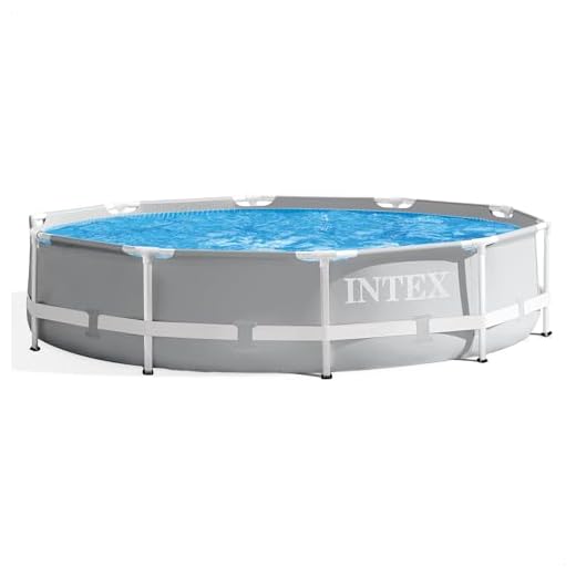 Intex Frame Pool Set Prisma Rondo Ø 305 x 76 cm, pool på ovansidan, blå/vit, 28702GN