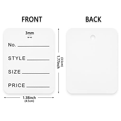 Price Tags, Clothes Size Tags Coupon Tags 2400 Pcs Making Tag White Store Tags Clothing Tags, 1.77 X 1.38 Inches #TOP1