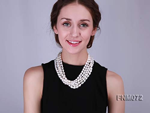 JYX - Collana da donna con 5 fili di perle d'acqua...