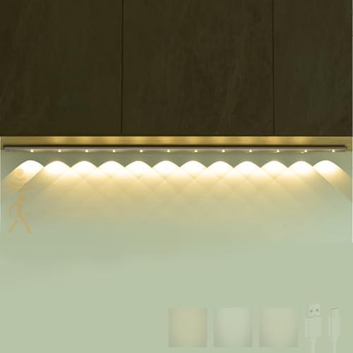 Luz de pared USB recargable LED plateada para cocina sin cables y con sensor táctil