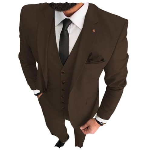 Men’s Suits Regular Fit 3 Piece Suit for Men Wedding Prom Business Formal Tuxedo