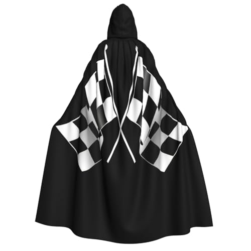 Cape à capuche noire et blanche durable et résistante pour adulte
