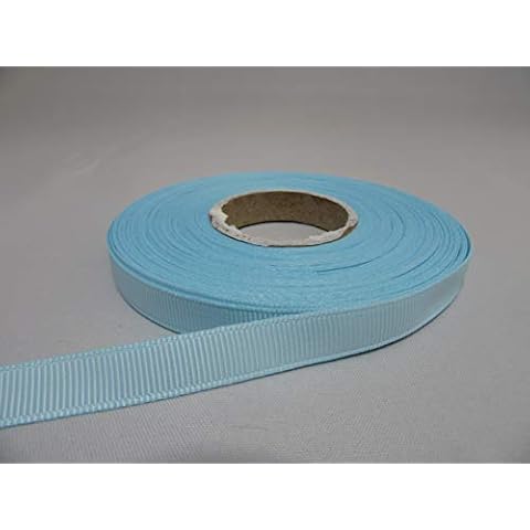 2 metres of 10mm Grosgrain Ribbed Ribbon DUCK EGG Light Blue Double sided 10 mm 1cm Cover
