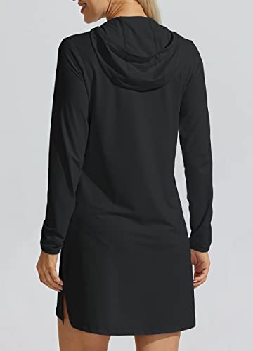 Willit UPF 50+ Women's Swim Cover Up Sun Protection Beach Swimwear Bathing Suit Long Hoodie Jacket SPF3