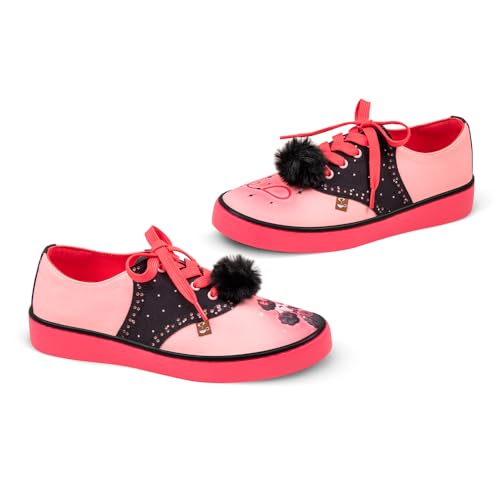 Image of Hot Chocolate Design All-Day Women's Lace-Up Sneakers | Canvas Upper, Cushioned Footbed with Arch Support, Flexible Rubber Outsole, Vegan Construction, Casual Everyday Sneakers