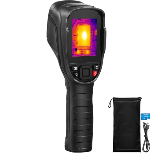 Happybuy Thermal Imaging Camera, 240x180 IR Resolution (43200 Pixels), 20Hz Refresh Rate, -4? to 662? Range, 16G SD Card & Rechargeable Battery