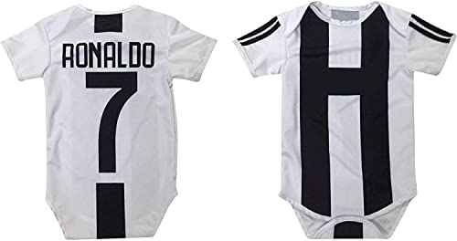 Kitbag Ronaldo #7 Soccer Jersey Baby Romper Infant Toddler Onesie (12-24 Months, Ronaldo #7)