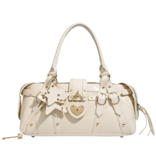 Image of Shoulder Purse for Women, Leather Women's Handbag Y2k Aesthetic Coquette Shoulder Bag Hobo Punk Trendy Ladies Purse