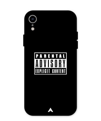 Image of Premium Explicit Case for iPhone Xr Soft-Touch Metal TPU Back Cover, Shockproof, Designer, Aesthetic Mobile Phone Case (Glossy Finish)
