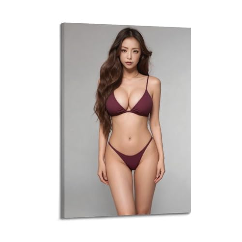 �����ޔ��b�ǂ��|�X�^�[�z�[�� �f�R���[�V���� �A�[�g �p�l�� �L�����o�X�ǉ惂�_�� �X�^�C���Ǌ|���G��v�����g.-16x24inch(40x60cm)-Frame-style