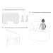 mampara proteccion metacrilato extrafuerte Separador Transparente ideal para mostradores y mesas, farmacia,...