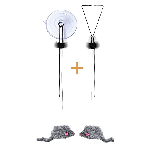 Juguete para Colgar en la Puerta, Juguete para Gatos con Ventosa, Juguete Interactivo para Gatos, Puerta para Gatos, Juguete para Entrenar a los Gatitos Cover