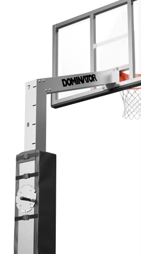 Dominator Premium Inground Adjustable Basketball Hoop - 72" Backboard W/ 4' Overhang - Nba/Ncaa Regulation Adjustable Basketball Goal - Adjusts From 7' - 10', Made Of Heavy Duty Rust Proof Aluminum #TOP4