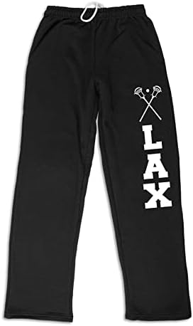 Lax with Crossed Sticks Sweatpants | Guys Lacrosse Apparel by ChalkTalk Sports | Multiple Colors | Youth and Adult Sizes