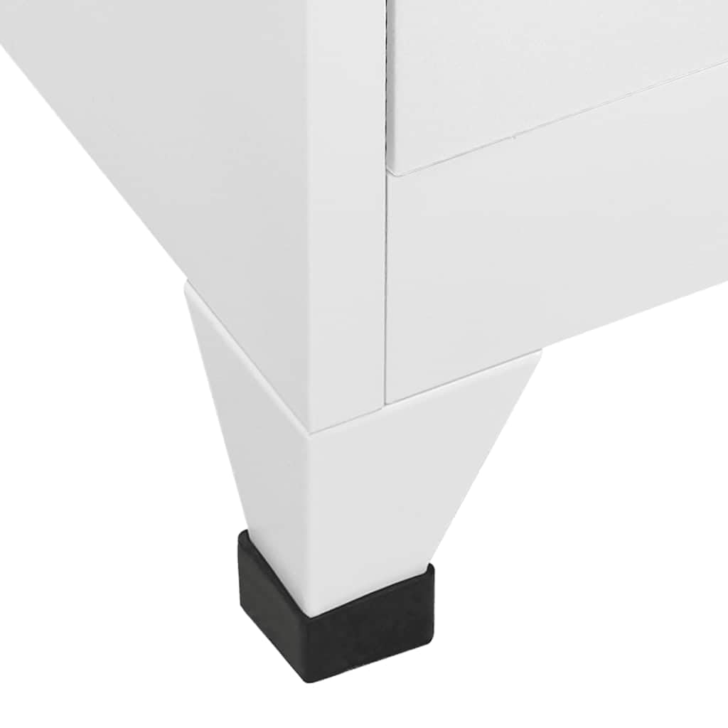 vidaXL Armoire à Casiers Classeur Meuble de Rangement d'Equipements de Sport Produits de Nettoyage Intérieur Bureau Gris Clair 38x40x180 cm Acier