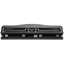 4 Hole Punch 10 Sheets Capacity Adjustable Desktop Hole Puncher, Removable Card Lock for Paper Document Binding, Planner Organizer for Office School Home Binder