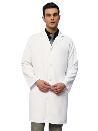 Mens and womens (Unisex) - Long Lab coat Ideal For Doctors Nurses Dentists And Healthcare Professionals M