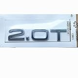 Carsaid Chrome Car 2.0 2.0T Badge Emblem car Rear Trunk Engine Text Swap Decal