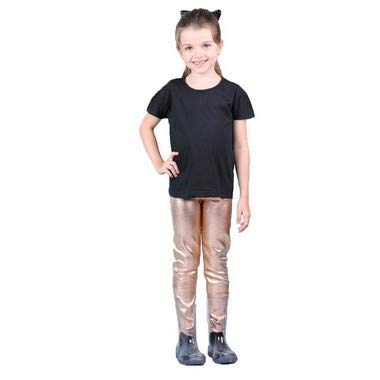 Calça Legging Jokenpô Infantil Lamê Rosê