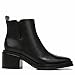 Franco Sarto Womens Dalden Block Heel Ankle Bootie Black Leather 9.5 M