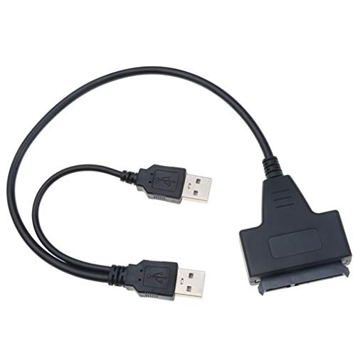 Dual USB 2.0 para substituição SATA 22Pin cabo adaptador para 2.5/3.5 polegadas HDD Alimentação Exte