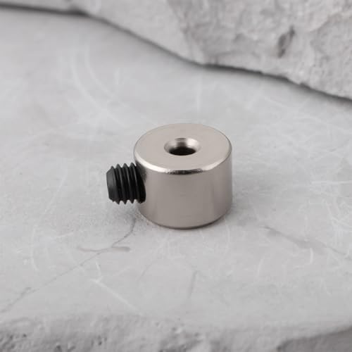 YINETTECH 20 Stück 1,5 mm Schnellspanner-Ortungsringe, Metall-Klemmringe mit Madenschraube für Automobilrobotik und Fertigung, Silber