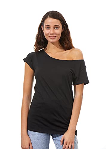 Awkwardstyles Women's Off The Shoulder Tops T-Shirt + Bookmark S Black #TOP1