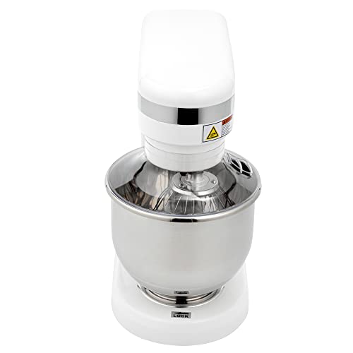 Hi Tek 5.3-Qt Electric Stand Mixer, 1 Tilt-Head Kitchen Mixer With Stand - Includes Dough Hook, Whisk, & Beater, 110V/60Hz, White Aluminum Stand Mixer, Up To 660 RPM - Restaurantware - Image 16