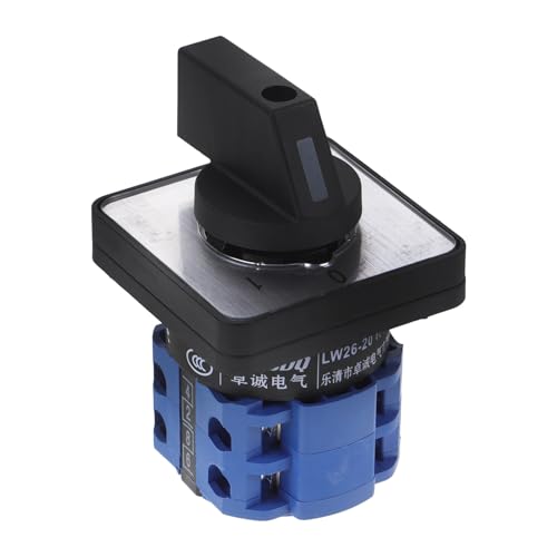 MERRYHAPY Interruttore Rotativo Camme Posizioni per Commutazione Alimentazione Motore Alta Capacità e Cambio Fase Stabile per Sistemi Elettrici Versatili