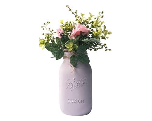 Lavender Bridal Shower Centerpiece, Lavender Mason Jar Decor – Painted