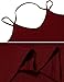 Tobrief Womens Loose V Neck Open Back Spaghetti Strap Top Wine Red M