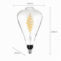 NCC-Licht LED Spiral Filament ST164 Edison 8,5W = 20W E27 Rauchglas 200lm extra warmweiß 1800K DIMMBAR – Ansicht 2